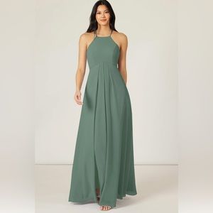 Azazie Sarah Bridesmaid Dress - Size A14 in Eucalyptus